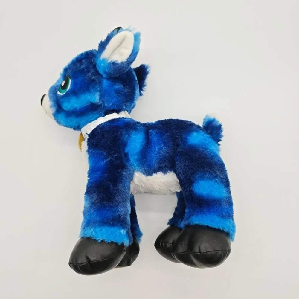 Build-A-Bear Merry Mission Tinsel Blue Reindeer Plush Stuffed Animal Medallion